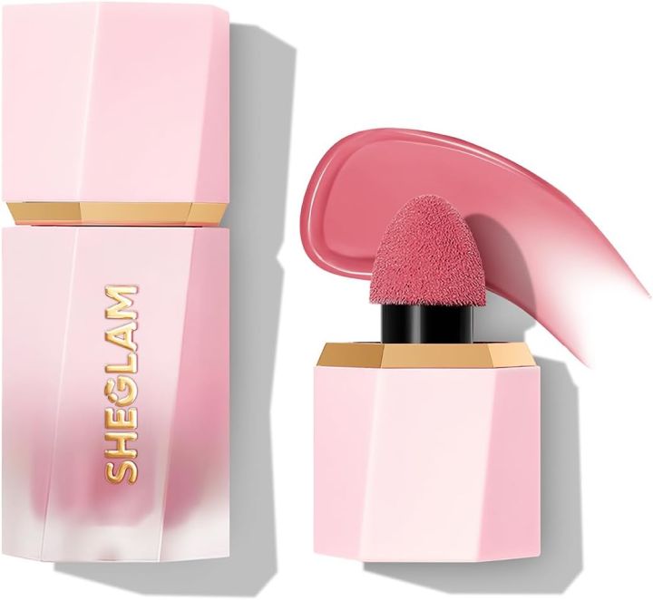 SHEGLAM Makeup - Color Bloom Liquid Blush Matte Finish - Long-wearing Waterproof Gel-Cream Blush with Sponge Tip Applicator (Love Cake), 5.2 grams, 1.0 count, 1 FROM DUBAI (SAM)