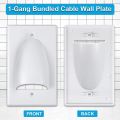 4 Pieces Single Gang Bundled Cable Wall Plate for Cabling Cable Dust-Proof Plate Internal Management Convex Audio. 