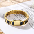 Strap Titanium Bangle Father For Personalized Name Men. 
