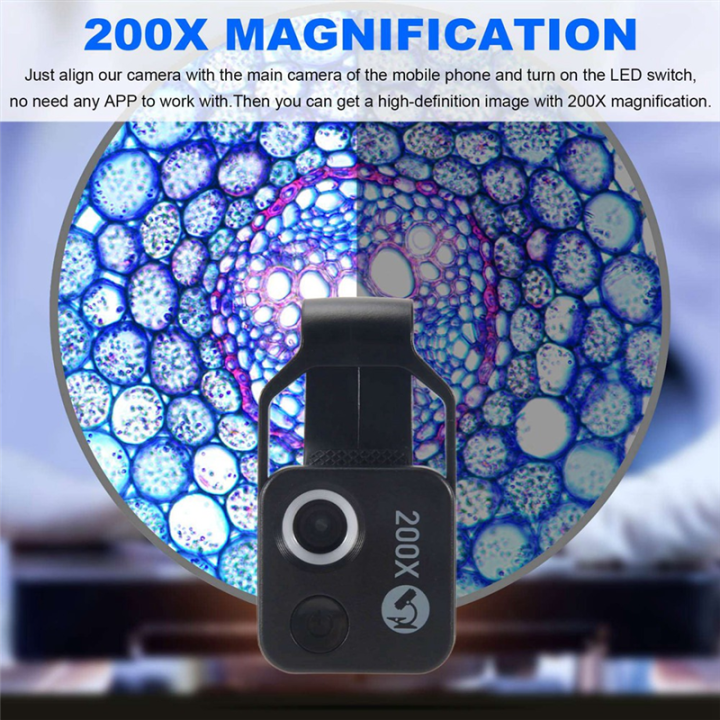 Magnification Microscope Lens for Ios Android All Smartphones,White ...