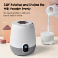 Portable Automatic Baby Milk Bottle Shaker Electric Feeding Bottle Shake Machine Milk Powder Blender Mixer 3 Modes(60s Timing/ 90s Timing/ 24H Heat Preservation) Low Noise Working Built-in Battery. 