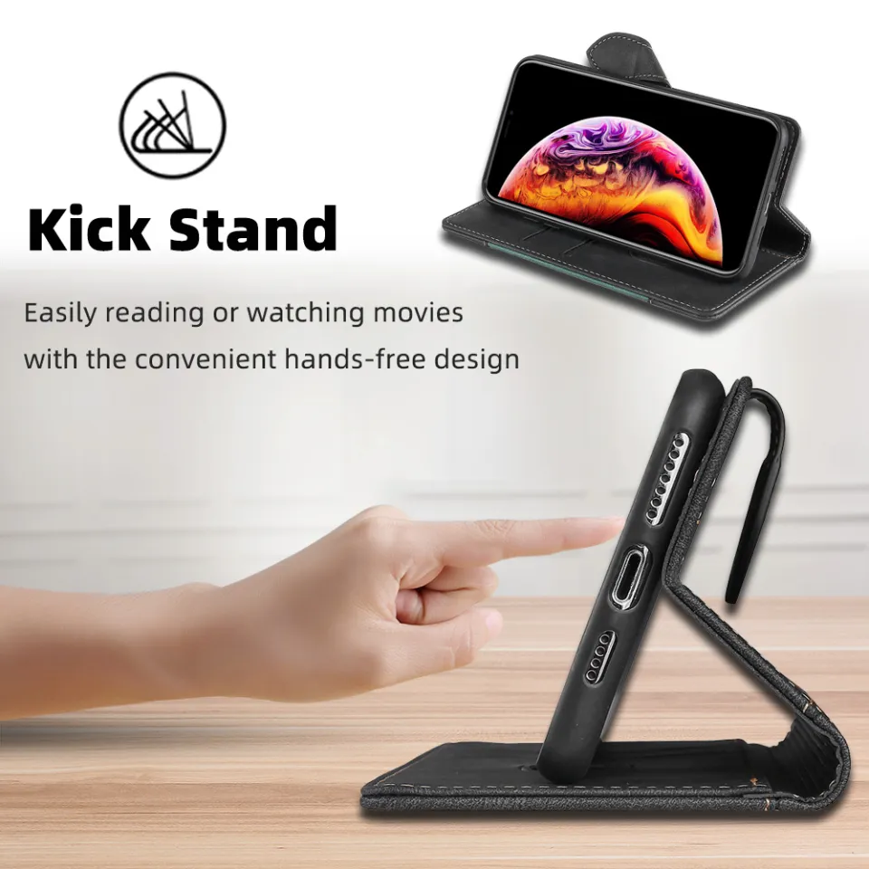 Leather Samsung A21s Back Cover With Stand Case For Samsung A21S