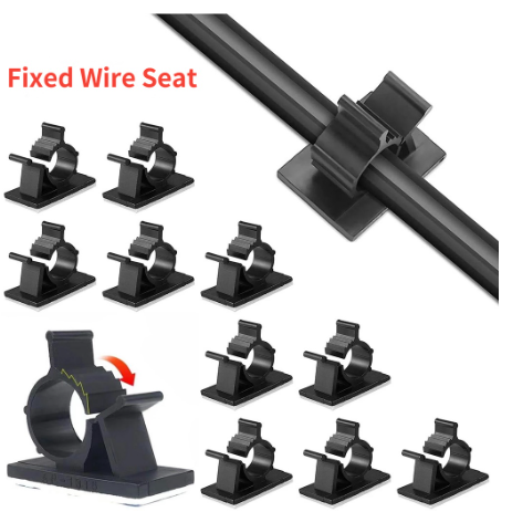 1/10 Pcs Adhesive Backed Plastic Wire Adjust Cable Clips Adhesive-type Wiring Fixing Seat Harness Buckle Wire Fixing Clip
