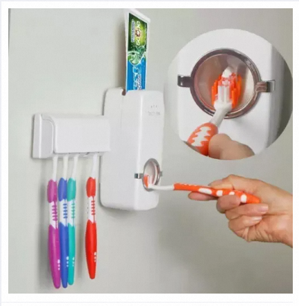 Automatic%20Toothpaste%20Dispenser+%205%20Toothbrush%20Holder%20Set%20Wall%20Mount%20Stand%20Toothpaste%20Squeezer%20Bathroom%20Accessories%20Tooth%20Paste%20&%20Brush%20Holder%20-%20Image%202