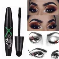 Black Color 1PC 4D Silk Fiber Eyelashes Lengthening Mascara Waterproof Long Lasting Lash Black Eyelashes Extension Make UP.. 