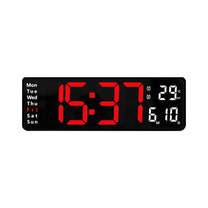 13%20Inch%20Large%20Wall%20Clock%20Remote%20Control%20Memory%20Electronic%20Clock%20Date%20Week%20Temperature%20Display%20Bedside%20Clock%2010%20Level%20Brightness%20LED%20Digital%20Clock%20-%20Image%208