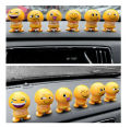 Smiling face Emoji Spring Doll Toy for Car Dashboard Decoration. 