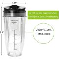 Blender Cup Replacement for Nutri Ninja Blender Cup, Blender Replacement Parts, Blender Parts (24 Oz/710 Ml). 
