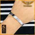 Gold Plated Plain Lined Bangle For Men. 