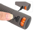 Scooter Hand Bar Grips with Turn Signal Light Handlebar for / E-Scooters Handle with Slot Grip Gray. 