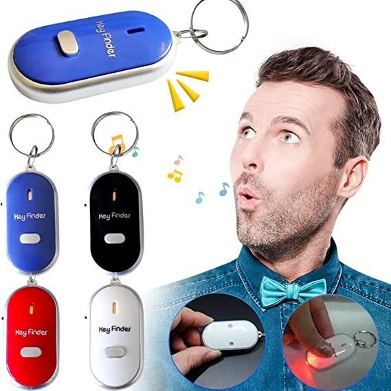 Keychain Led Light Torch Remote Sound Control Lost Key Finder Whistle Sound Item Key Locator Device