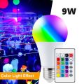 9W 16 Color Changing E27 RGB LED Magic Light Bulb With Remote Controller. 