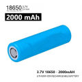 2000mAh 18650 Rechargeable Lithium ion Battery, 3.7 V (used). 