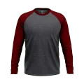 Bear Appeal Maroon & Charcoal Grey Long Sleeves Raglan Crew Neck. 