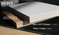 20 Sheets Size A5 Brown Kraft Chipboard Heavy Cardstock Blank White Cardboard Thickness 1.5mm. 