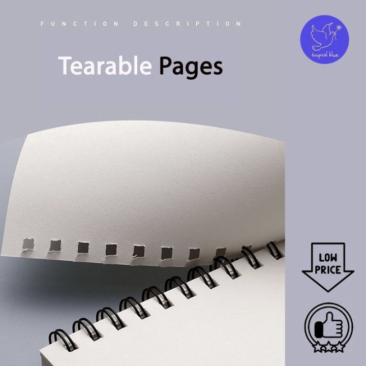 Tropical%20Blue%20Art%20Theme%20Sketching%20Drawing%20Block%20A4%20Size%20Drawing%20pad%20Painting%20Colour%20Sketch%20Paper%20Kertas%20Lukisan%20Warna%20-%20Image%204