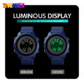 【ZIME】SKMEI 1571 Men's Casual Innovation Display Switching Watch Dual Time Date Hourly Chime Timed Reminder 50m Waterproof LED Backlight. 