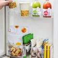 Movable Food Sorting Partition Plate Rack  Creative Snap-on Refrigerator Shelf Divider Clip  Mini Fridge Side Door Storage Partition Board  Drawer Makeup Box Items Divider. 
