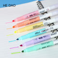 6 Pcs Erasable Highlighter Pen Set - Highlighter Marker Pen - Pastel Study Supplies - School Office Stationary - Student Art - Double Headed. 