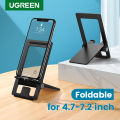 UGREEN Cell Phone Stand for Desk Adjustable Phone Holder Dock Compatible for iPhone 12 11 Pro Max XS XR 8 Plus 6 7 6S Smartphone, Samsung Galaxy Note20 S20 Ultra S10, Foldable and Portable. 