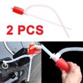 2Pcs Universal Fuel Transfer Siphon Pump - Large Squeezing Syphon for Lawn Mowers & Manual Pumping Petrol, Water,Alcohol. 
