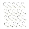 20pcs/lot Stainless Steel Crystal Rhinestone Nose Studs Hooks Bar Pin Nose Rings Body Piercing Jewelry For Women. 