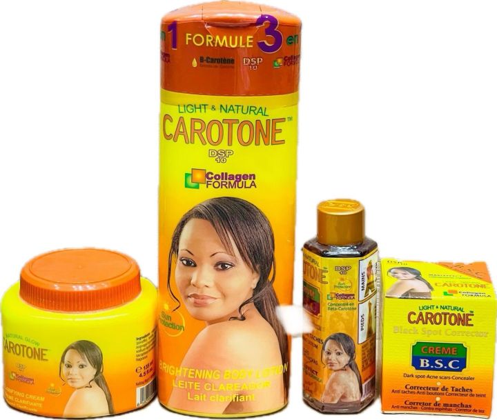 Carotone Brightening Body Lotion 215ml with Caratone Face cream 135ml & Caratone serum 3 in 1 pack