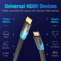 Vention HDMI Cable Flat HDMI 2.0 Cable 4K 60Hz 3D Effect High Speed HDMI Male To HDMI Male Cable Flat HDMI Wire For Laptop PC TV Box To HDTV LCD Projector HDMI Cable 0.75m 1m 1.5m 2m 3m 5m 8m 10m. 