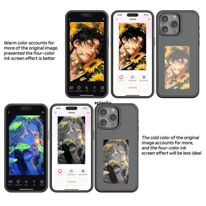 New-tech%20NFC%20Function%20Phone%20Case%20for%20Iphone%2015%2014%2013%20Pro%20Max%20DIY%20Cases%20E%20Ink%20Screen%20Cover%20Cartoon%20Girl%20Fundas%20Battery%20Free%20-%20Image%205