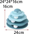 Cat Toy Three-tier with Balls Play Plate Pet Toys Turntable Toys Cat Towers Interactive Pet Toys Pyramid Toy. 