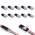 10PCS Double-Wire Plug-in Connector with Locking Buckle,Pluggable Connectors 2 Pin 2 Way Universal Compact Wire Terminal. 