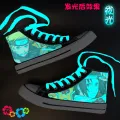 Spring Luminous Naruto High-Top Canvas Shoes Male Students Stylish Sneaker Boys Anime Boy Shoes Breathable. 