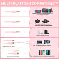 GS510 Pink Cat Ear Headphone With Rgb Led Light Flexible Mic Gaming Headset 7.1 Surround Computer Earphone For Pc Gamer gift. 