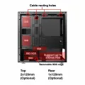ARMAGGEDDON TRON VII MIRCO-ATX GAMING PC CASE (BLACK). 