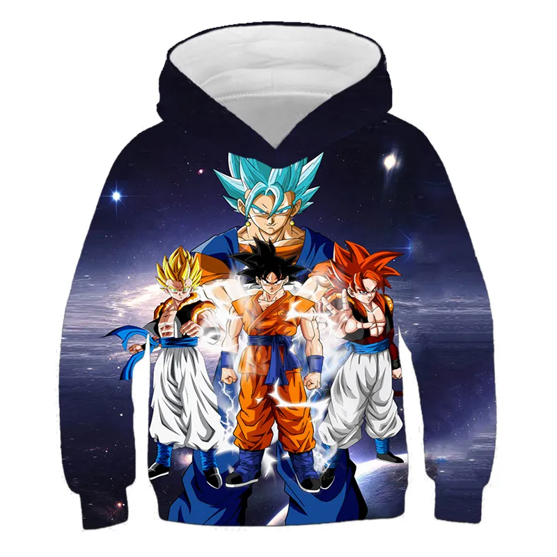 Anime Vegeta Costume 3-14Y Kids Dragon Ball Z Hoodie For Boys