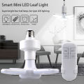 LED Fan Light Bulb E27 220V 28W Smart Remote Control Lighting Lamp Timing Function For Living Room Bedroom Garage. 