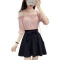 Jianlou-Women's Chiffon Shirt Summer Skirt Short Skirt Autumn and Winter Korean Style Loose Bottoming Top Quality Assurance. 