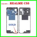 Housing Back Cover For Realme C55 middle Front frame Bezel Battery Cover. 
