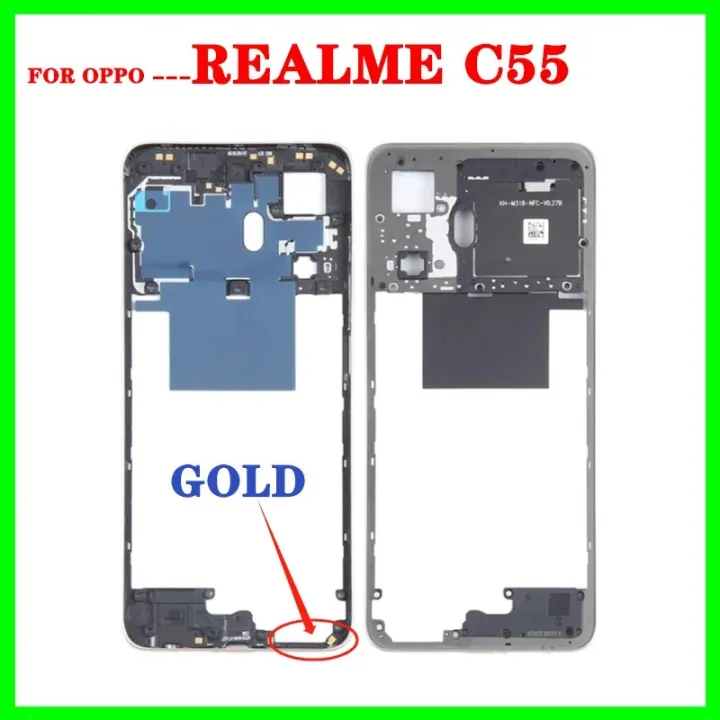 Housing%20Back%20Cover%20For%20Realme%20C55%20middle%20Front%20frame%20Bezel%20Battery%20Cover%20-%20Image%202