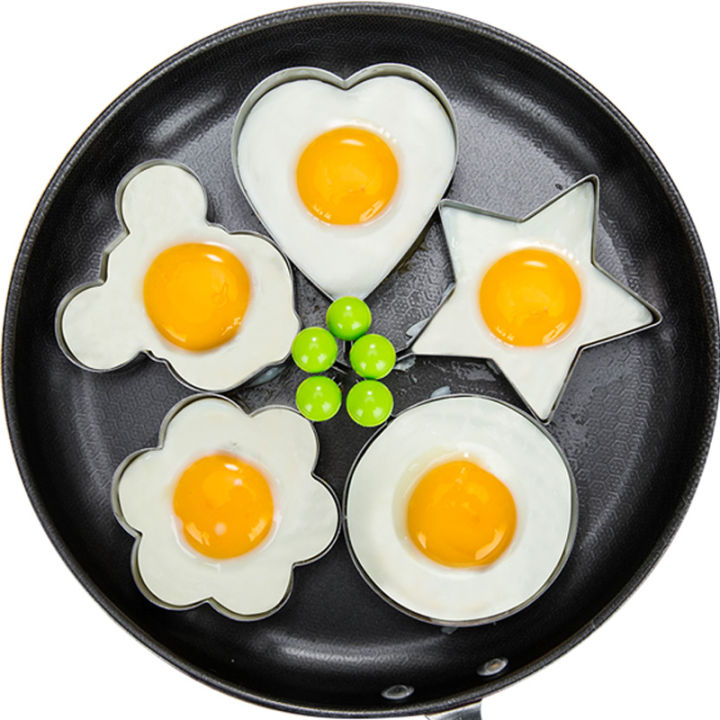 Omelette Mold Frying Egg Cook Tools Home Accessories-5pcs set
