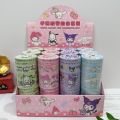 【The Quiet Page】4 Set Sanrio Mymelody Kuromi Cinnamoroll Pochacco Cute Cartoon Character Decoration Adhesive Masking Washi Tape Kids. 