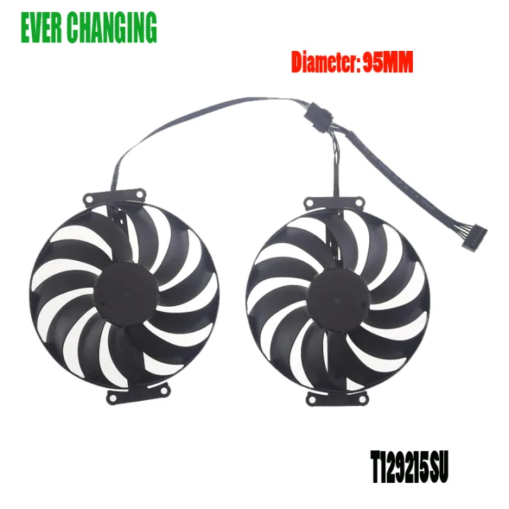 95mm T129215SU 12V 0.5A 6Pin Graphic Card Cooler Fans For ASUS ROG ...