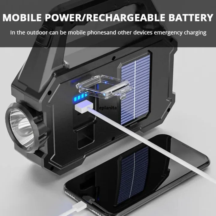 torch%20light%20Multifunctional%20searchlight%20outdoor%20waterproof%20solar%20powered%20charging%20bank%20strong%20light%20flashlight%20Cob%20hand%20in%20hand%20with%20lanternParty%20Packs%20Sets%20-%20Image%203
