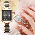 Instructiong Women's Watch Luxury Brand Fashion Women's Watch Square Temperament Alloy Quartz Ladies Wristwatch Waterproof Women Casual Watch Clock Gifts. 