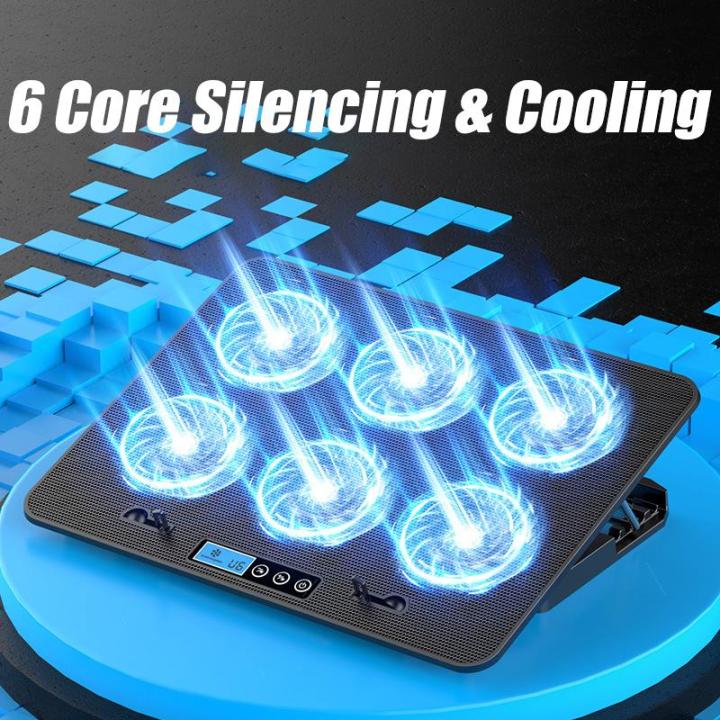 COOLCOLD%20A9%20Gaming%20RGB%20Laptop%20Game%20Cooler%202%20USB%20Ports%206%20Fan%20Gaming%20Led%20Light%20Notebook%20Cooler%20for%2013-18%20Inch%20Stand%20for%20Laptop%20Macbook%20-%20Image%202