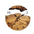 62KD Vintage 30cm Grains Wall Clock with Transparent Tempered Glass Country House Clock for Bedroom Living Room Decors. 