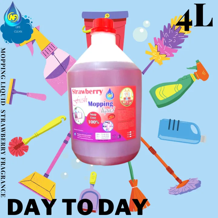 Natural Fresh Mopping, Tile Cleaner, Multi-Surface Cleaner Concentrate, Use to Clean Floors, Tile, Counters 4L
