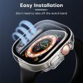 Glass+Cover For Smart Watch case 49mm Accessories All-Around PC Screen Protector Bumper Tempered cover HW8 ULTRA Z55 ULTRA T800 ULTRA Z59 ULTRA HW8 ULTRA MAX watch 8 Ultra case. 