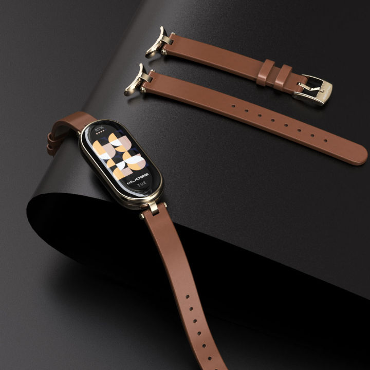 Mi Band 8 7 6 5 4 3 Strap for Xiaomi Smart Band 8 Bracelet NFC Global Version Leather Watch Band Mi 8 Wristband Miband 8 Correa