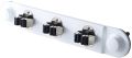 BROOM / MOP HOLDER 3 PIECES - BATHLUX WHITE COLOR. 